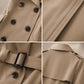 🔥Limited time offer✨Women's Mid-Length Pleated Trench Coat