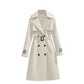 🔥Limited time offer✨Women's Mid-Length Pleated Trench Coat