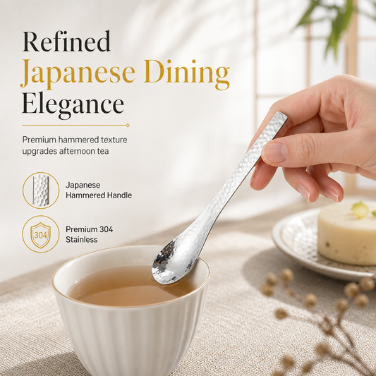 ⏳Limited-time 50% off⏰Stainless Steel Hammered Dessert Spoon🥄🍰