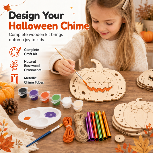Halloween Wooden Pumpkin DIY Craft Kit