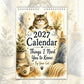 2027 A Cats Life Wall Calendar
