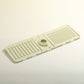 Raised Sloped Kitchen Sink Faucet Splash Guard and Draining Mat Non Slip Sink Drainage Pad and Soap Holder