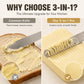 🥳HOT SALE💞50K+ SOLD! Professional 304 Stainless Steel 3-in-1 Butter Knife and Spreader