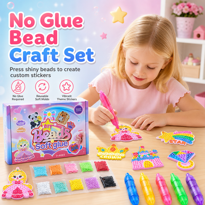 🎅 50% OFF! ✨Create Sparkling Stickers Instantly! No-Glue Bead Art Kit