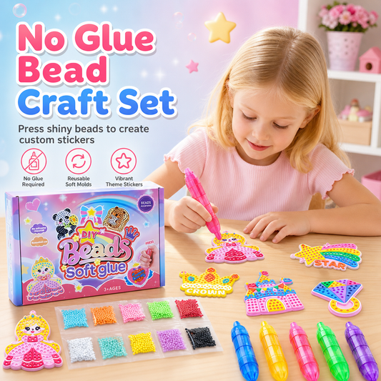 🎅 50% OFF! ✨Create Sparkling Stickers Instantly! No-Glue Bead Art Kit