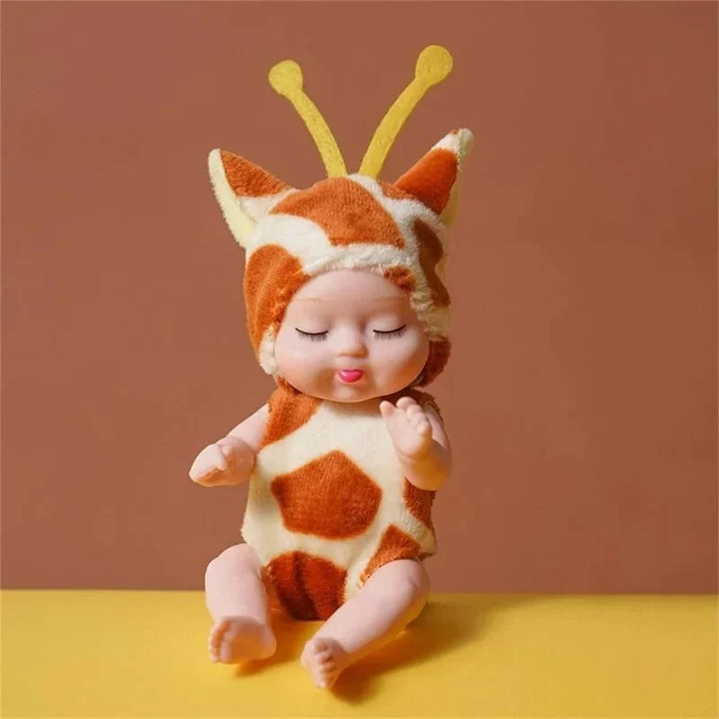 Giraffe mini sleeping baby doll