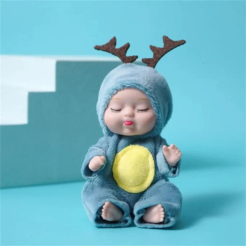 Blue antler costume mini sleeping baby doll
