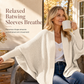 💖50% off!💖 Women's Loose Batwing Sleeve Knit Cardigan Open Front Shawl for Autumn and Winter