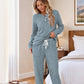 ☀️Hot Sale-50% OFF🍂Women's Cozy Top & Drawstring Joggers 2-Piece Set