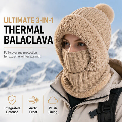 ⏳Limited-time 50% off⏰Women's Winter One-Piece Knitted Beanie Scarf Mask