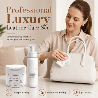 💥LAST DAY SPECIAL PRICE✨Professional Luxury Leather Cleaner and Nourishing Care Cream Set