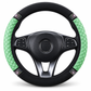 ✨Buy 1 Get 1 Free✨Rhinestone Steering Wheel Cover – Quilted PU Leather & Sparkling Details for a Glam Car Interior ❤️⭐