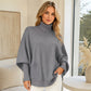 🔥Limited time offer✨Women's Turtleneck Batwing Sleeve Knit Sweater
