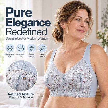 🏆Surprise Price: Only £8.99!!!💕Women’s Floral Lace Wireless Stretch Bralette