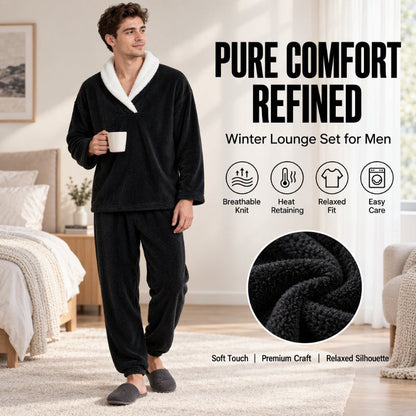 ⏰Black Friday Mega Deal – 50% off!💖Men's Cozy Thermal Fluffy Pajama Set