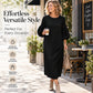 🌸Hot Sale 50% OFF💖Women's Textured Knit Puff Sleeve Midi Dress