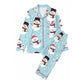 Women's Christmas Long Sleeve Notch Collar Pajama Set
