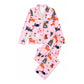 Women's Christmas Long Sleeve Notch Collar Pajama Set
