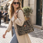 🔥LAST DAY SALE 50% OFF💥Retro Leopard Print Tote Bag for Women