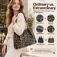 🔥LAST DAY SALE 50% OFF💥Retro Leopard Print Tote Bag for Women