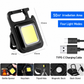 Mini Rechargeable Flashlight with Magnetic Back
