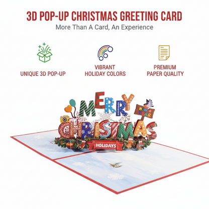 3D Pop-Up Christmas Greeting Card