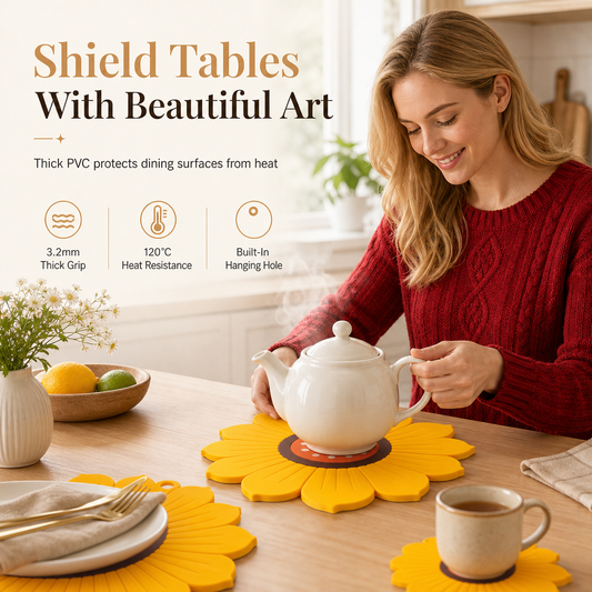 Sunflower Heat Resistant Placemats and Coasters
