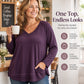 Women's Textured Stitch Raglan Sleeve Sweatshirt