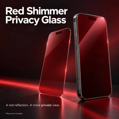 🥳 ✨LAST DAY SALE 60% OFF!!!📱Red Shimmer Privacy Tempered Glass Screen Protector for Phone🛡️
