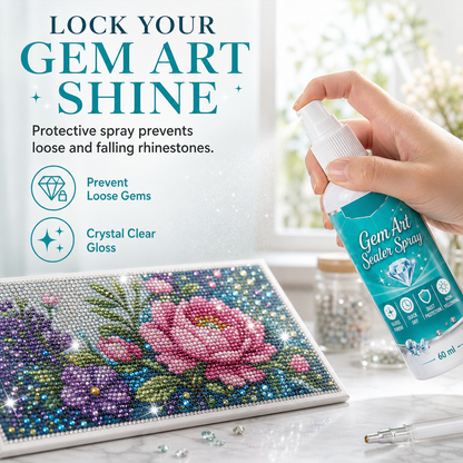 Quick-Drying Glossy Sealer Spray for Rhinestone Art