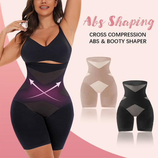 【2024 Upgrade】Cross Compression High Waisted Shaper