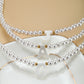 Women's fashion royal script pearl pendant necklace 18k gold plated