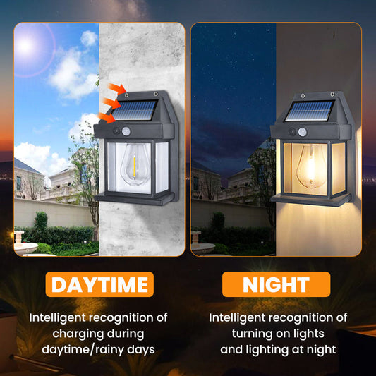 Motion Sensor Solar Tungsten Wall Light